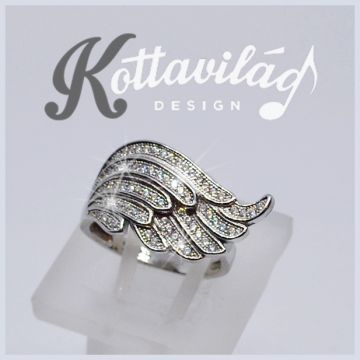 Angyalszárnyas ezüst gyűrű